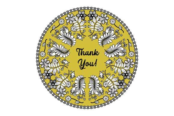 Thank You Garden Mandala SVG