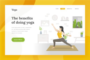 Yoga Landing Page Illustration: A Versatile Design Asset for Modern Web Projects